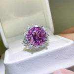 10 Carat Moissanite Zircon 925 Sterling Silver Ring | Redblad 18K Solid Gold & Certified Diamond Rings