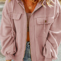 Chaqueta con capucha con cordón con solapa rosa - Foto 3