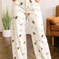 Vaqueros blancos abstractos de perro con estampado de pierna ancha y largo - Foto 3