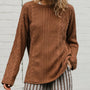 Crew Neck Cable-Knit Sweater