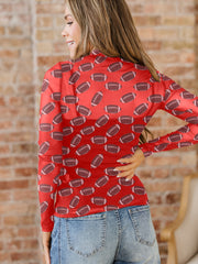 Camiseta de manga larga de malla transparente y malla negra del día de rugby - Imagen de moda femenina 5 - Miniatuur