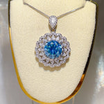 5 Carat 925 Sterling Silver Moissanite Pendant Necklace | Redblad 18K Solid Gold & Certified Diamond Necklaces