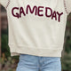 Beige met Verlaagde Schouder Game Day Letter Print Pullover Trui