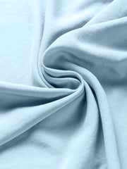 Himmelblaues, schulterloses, gerafftes, transparentes Maxikleid mit transparentem Schlitz - Miniatuur