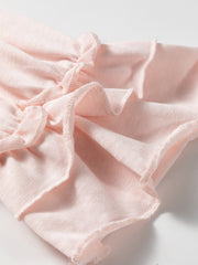 Gossamer-rosa Langarm-Rüschenärmel-Ärmelärmel Legeres, elegantes Oberteil - Miniatuur