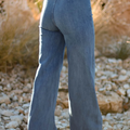 Ashleigh Blue Multi Buttons High Waist Wide Leg Jeans With Pockets - Damesmode Afbeelding 2 - Foto 2