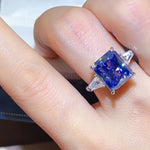 5 Carat Moissanite 925 Sterling Silver Ring | Redblad 18K Solid Gold & Certified Diamond Rings