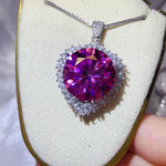 20 Carat Moissanite 925 Sterling Silver Pendant Necklace | Redblad 18K Solid Gold & Certified Diamond Necklaces