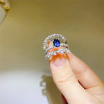 1 Carat Moissanite 925 Sterling Silver Ring | Redblad 18K Solid Gold & Certified Diamond Rings