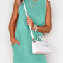 Mini robe Mini Wash Mineral Wash Vert de Mer avec Poches