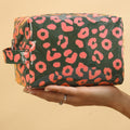 Blackish Green Leopard Print PVC Travel Makeup Organizer Cosmetic Bag - Damesmode Afbeelding 1 - Foto 1