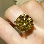 20 Carat Moissanite 925 Sterling Silver Ring | Redblad 18K Solid Gold & Certified Diamond Rings