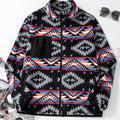 Zwart Aztec bedruckter Reißverschlusskragen Jasje - Foto 5