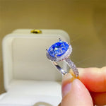 5 Carat Moissanite 925 Sterling Silver Ring | Redblad 18K Solid Gold & Certified Diamond Rings