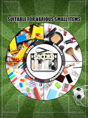Bolsa de cosméticos transparente de PVC transparente para el estadio de béisbol marrón con letra de chenilla - Damesmode Afbeelding 8 - Miniatuur