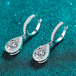 Moissanite Teardrop Earrings | Redblad 18K Solid Gold & Certified Diamond Earrings