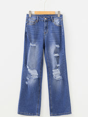 Myosotis Mid Dressed Disstressed Sneak Peek Jeans a gamba dritta - Miniatuur