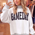 Sweat-shirt réversible à col montant gris clair MATCHDAY/FOOTBALL à double face imprimé - Foto 3