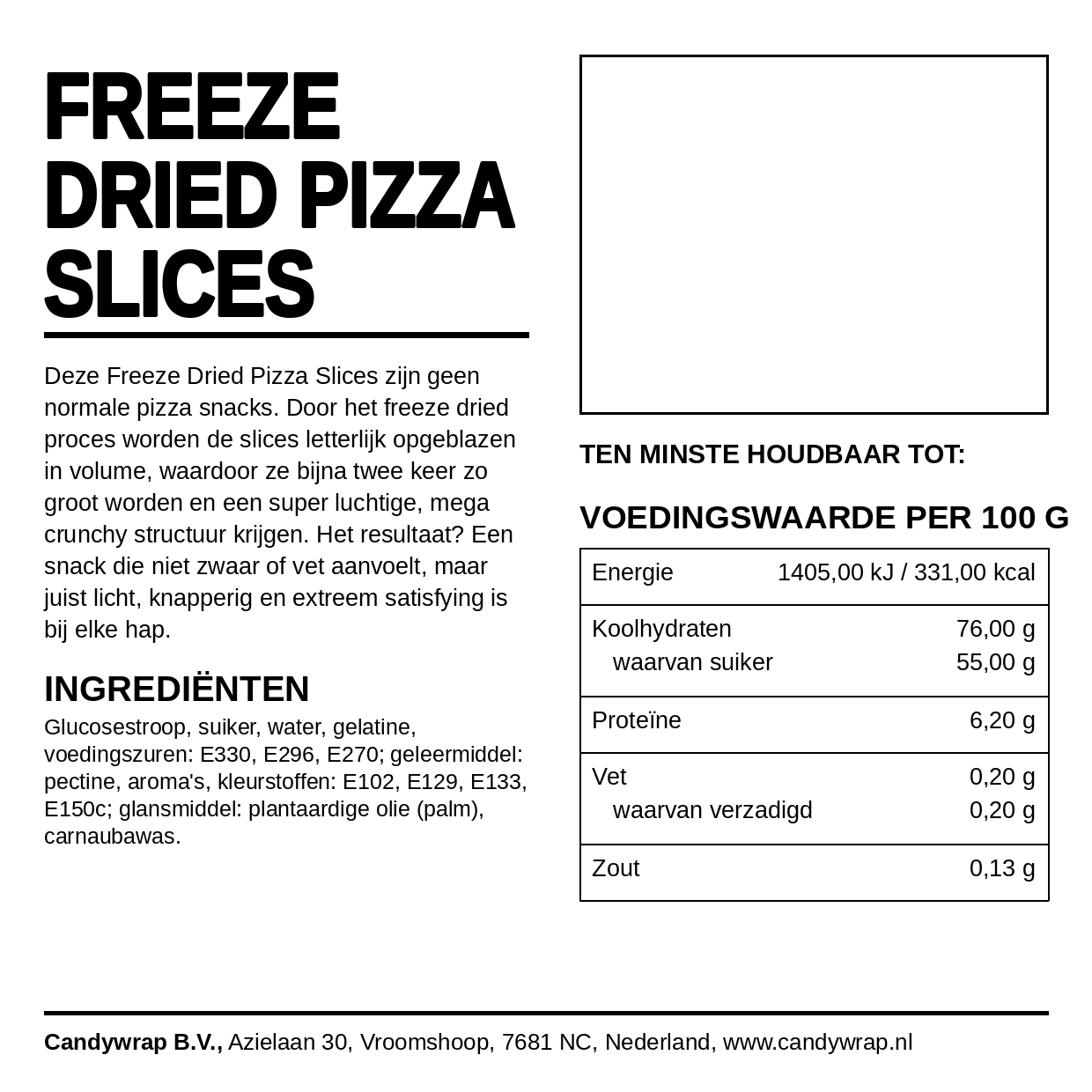 Freeze Dried Pizza Slices