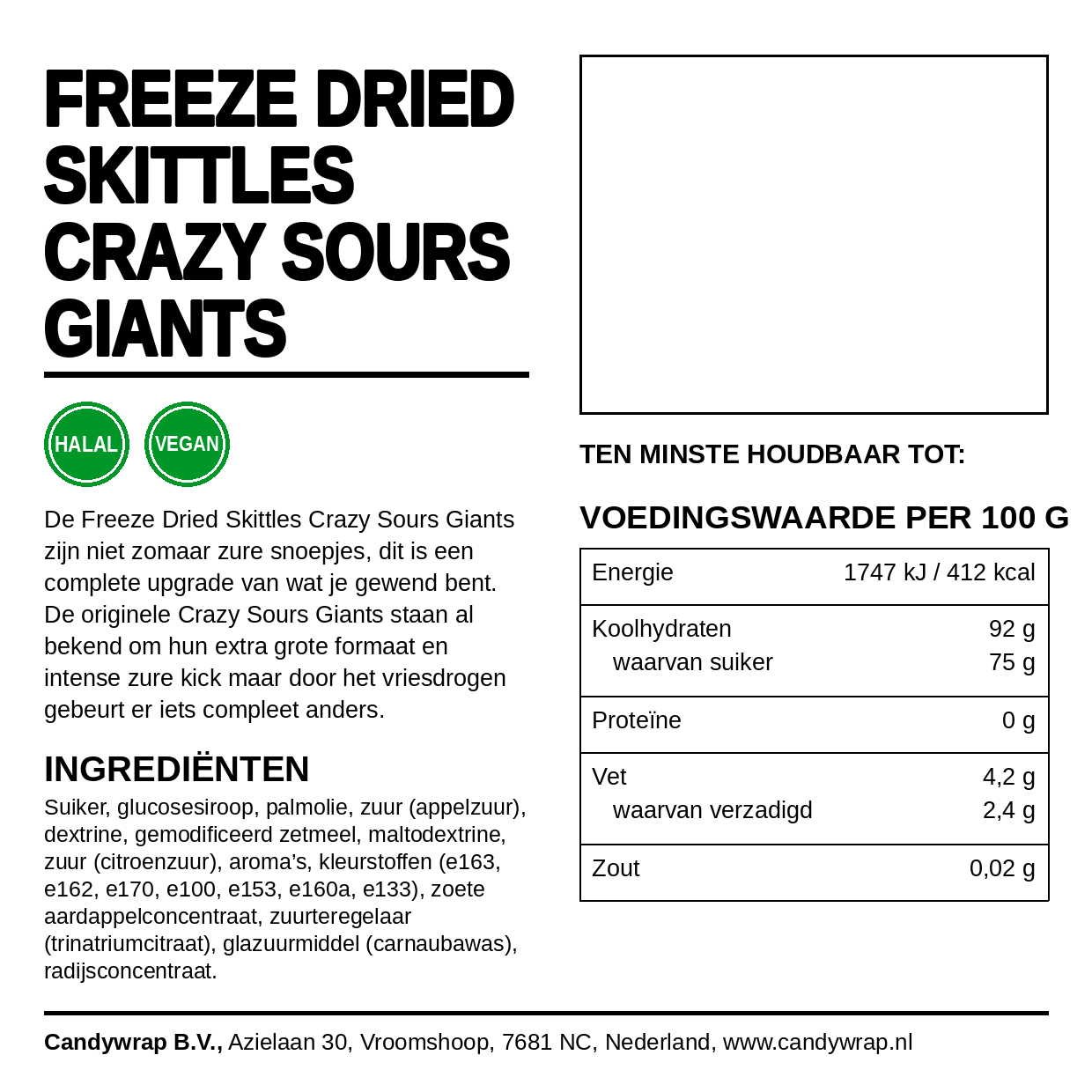 Freeze Dried Skittles Crazy Sours Giants