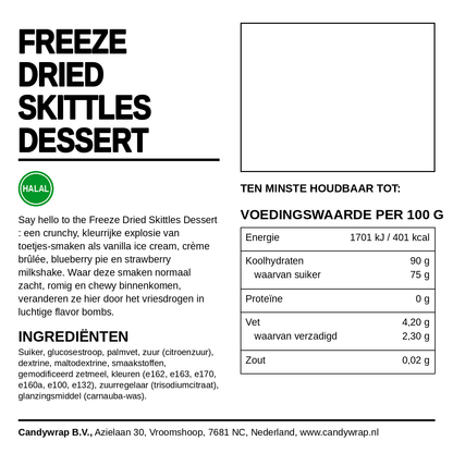 Freeze Dried Skittles Dessert