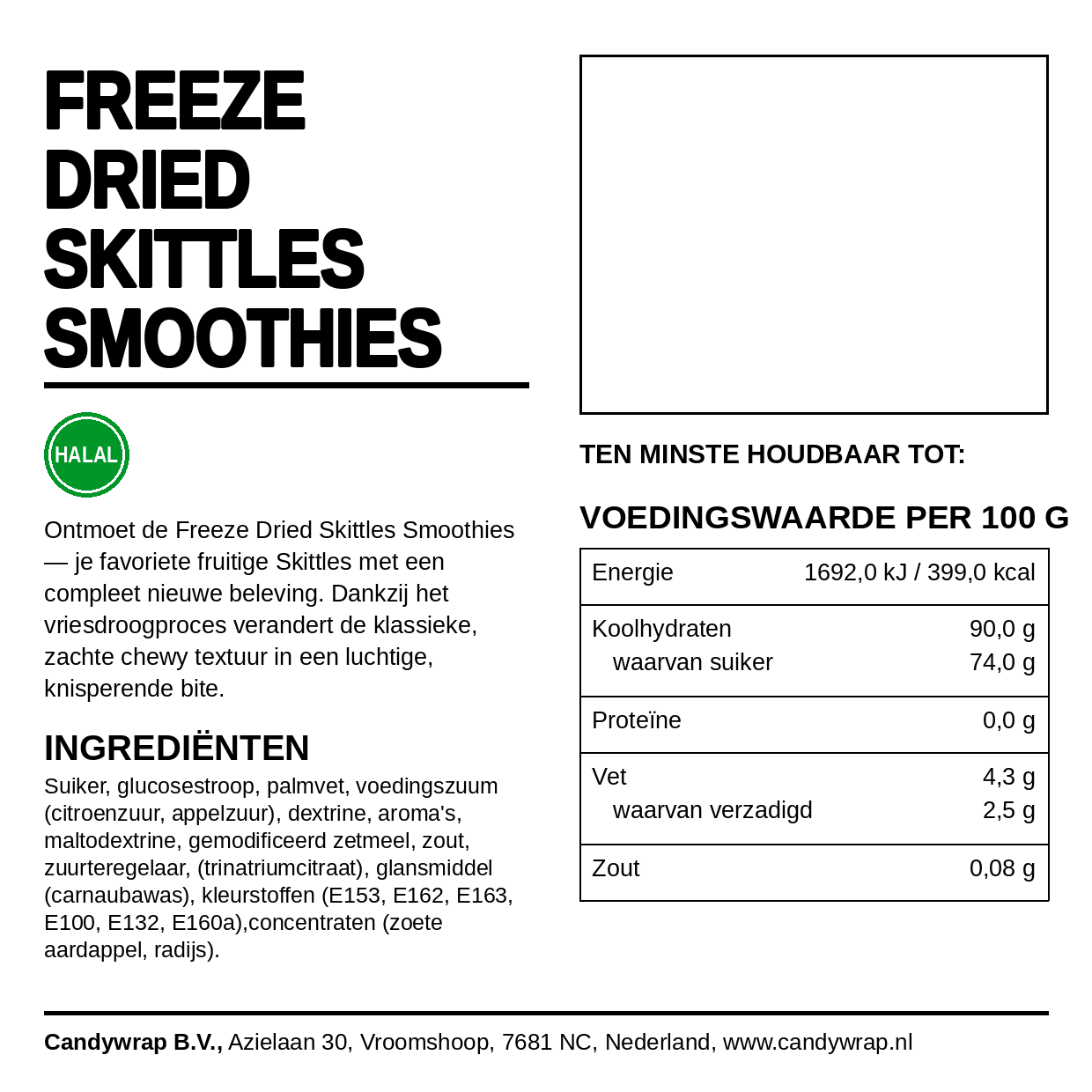 Freeze Dried Skittles Smoothies
