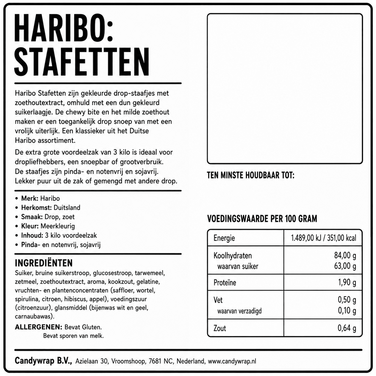 Haribo: Dropstaafjes