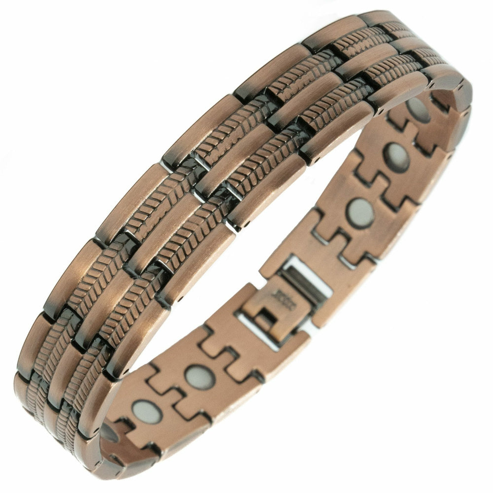 Koperen magneet armband – The Tiretrack &ndash; 100% Zuiver Ayurvedisch Koper (950ml) | RedBlad