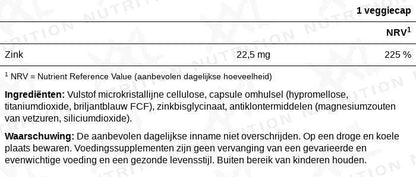 Zinc Glycinate - 120 veggiecaps - XXL Nutrition